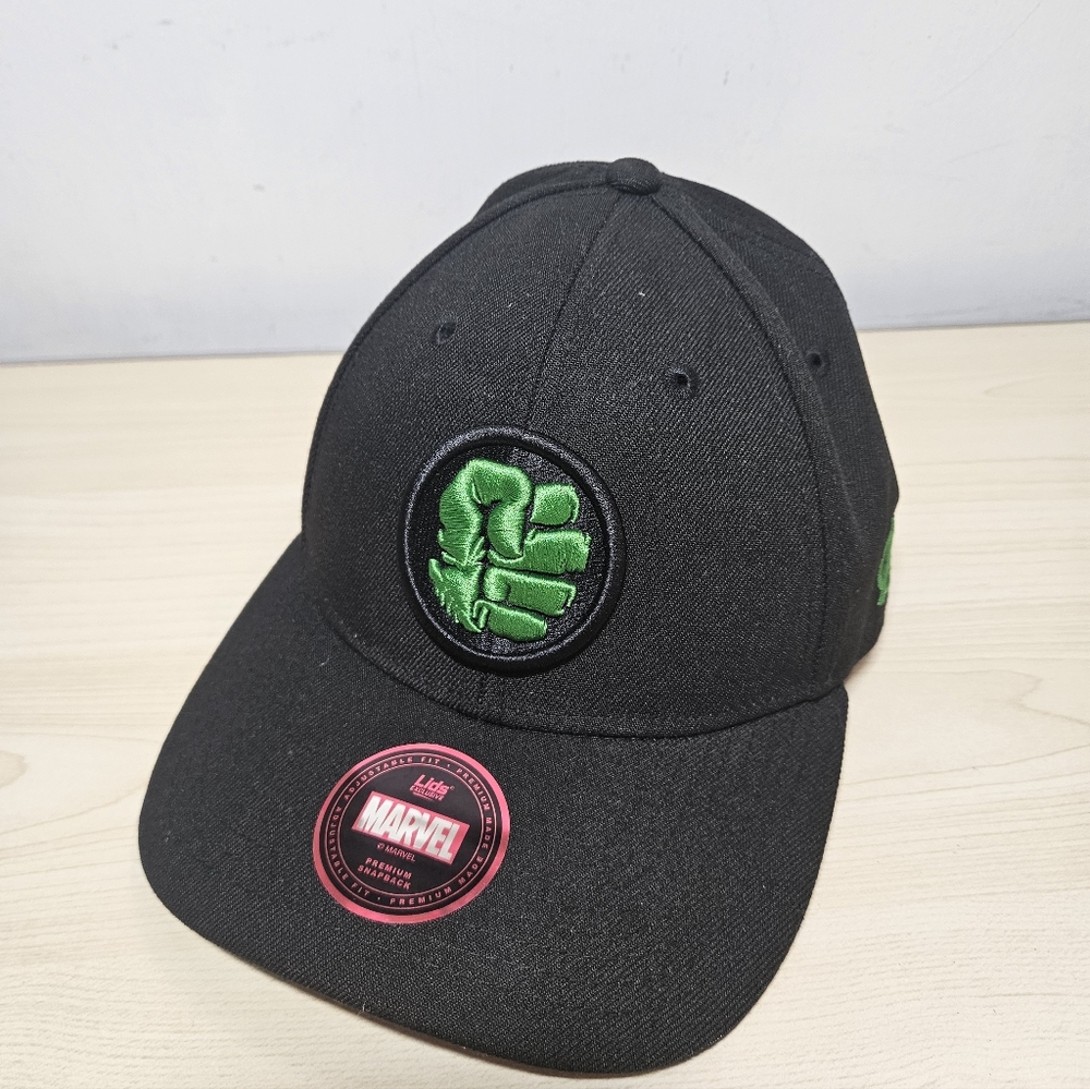 The Hulk 60th Anniversary Comic Undervisor Adjustable Hat Black Marvel Lids OS